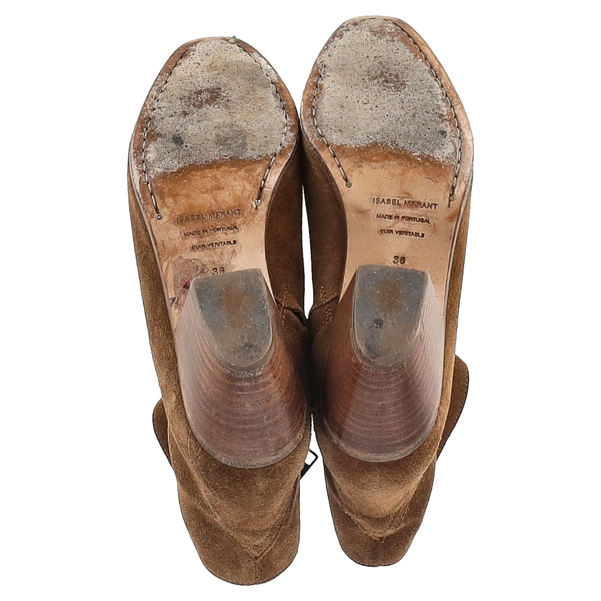 Isabel Marant Dacken Ankle Boots in Brown Suede