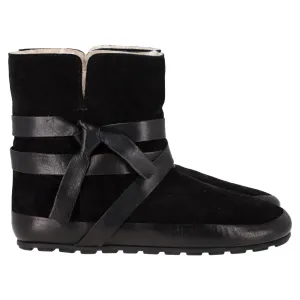 Isabel Marant Etoile Sheared Snow Boots in Black Suede