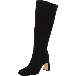 ISSABEL Womens Zipper Leather Knee-High Boots