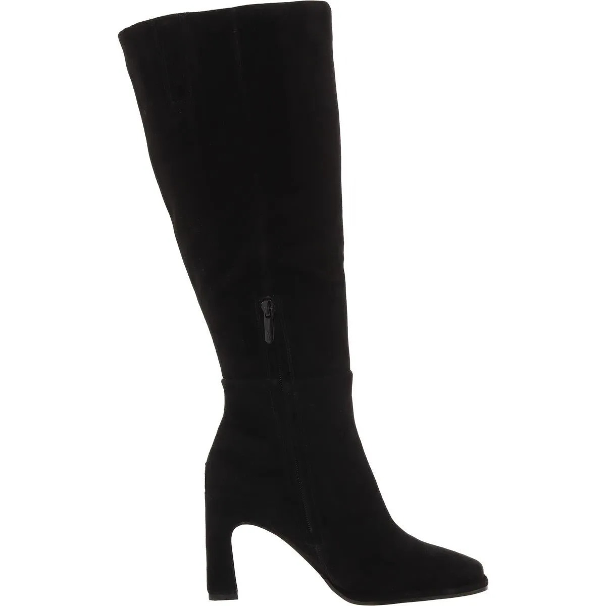 ISSABEL Womens Zipper Leather Knee-High Boots