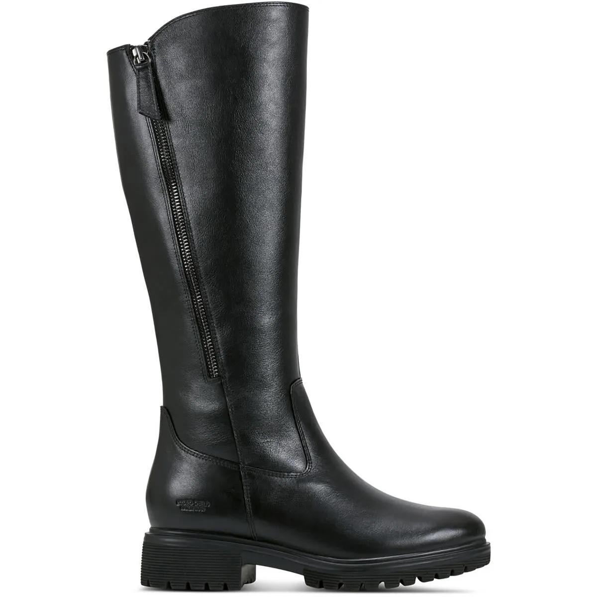 Ivette Womens Zipper Leather Knee-High Boots
