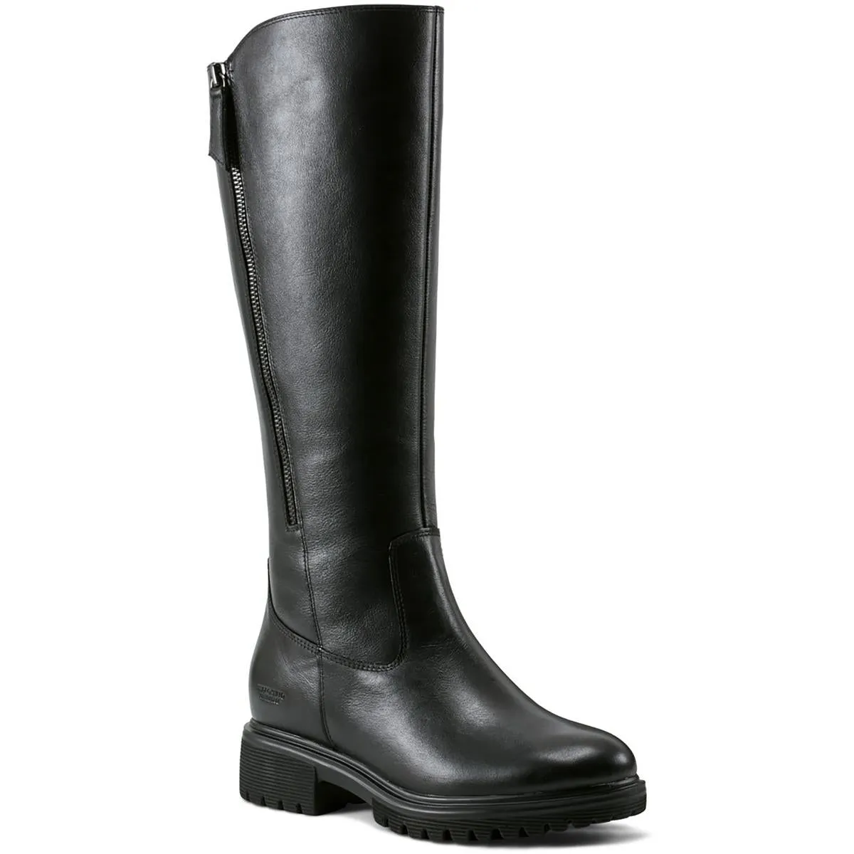 Ivette Womens Zipper Leather Knee-High Boots