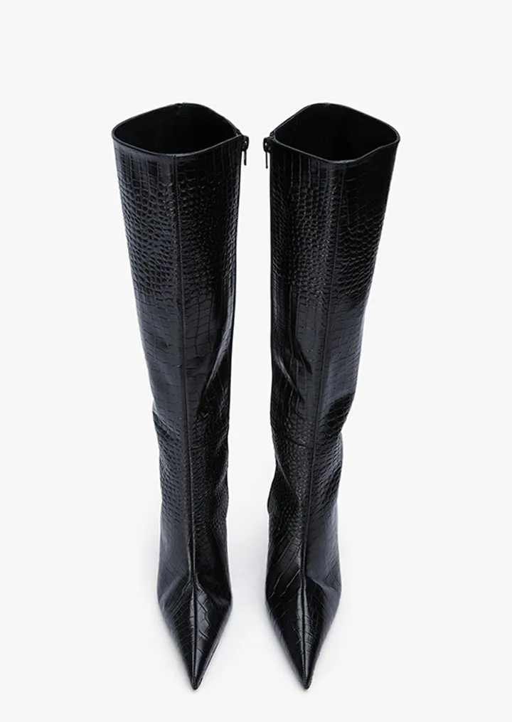 Izia Black Croc