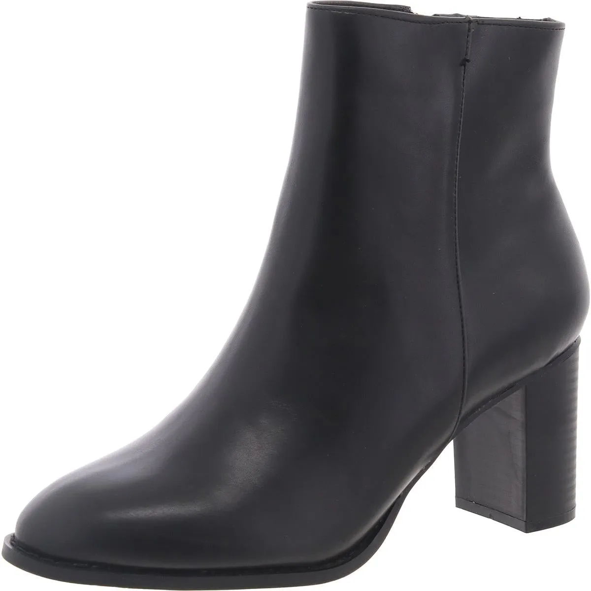 Jadyn Womens Zipper Faux Leather Booties