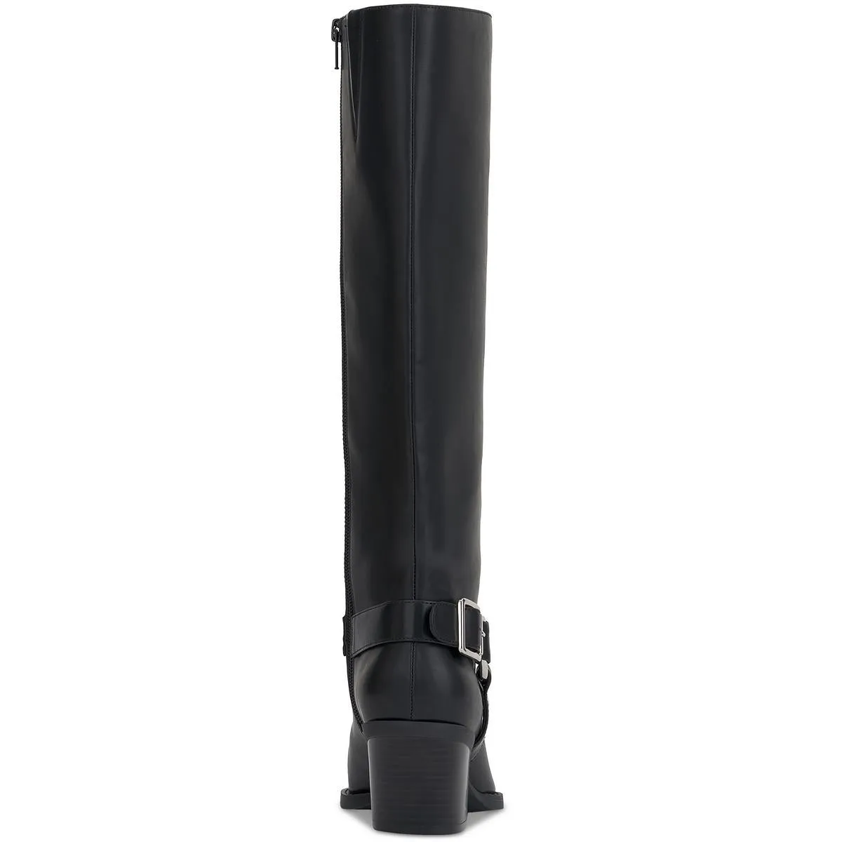 Jameap Womens Solid Leather Knee-High Boots