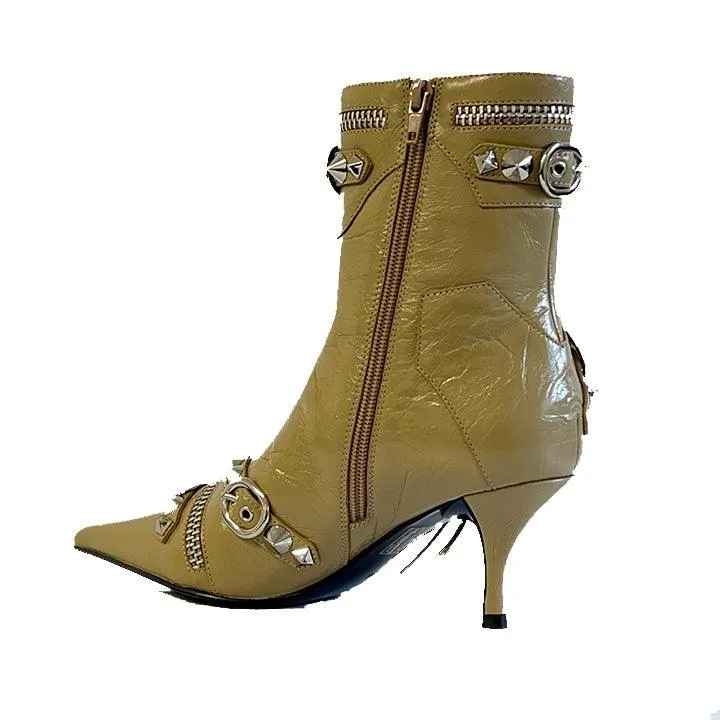 JEFFREY CAMPBELL - ALT ROCK BEIGE BOOTS