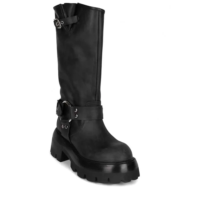 JEFFREY CAMPBELL GAS-PEDAL BLACK BOOTS