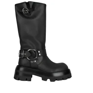 JEFFREY CAMPBELL GAS-PEDAL BLACK BOOTS