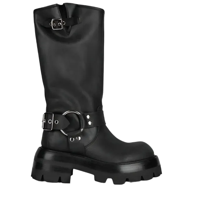 JEFFREY CAMPBELL GAS-PEDAL BLACK BOOTS