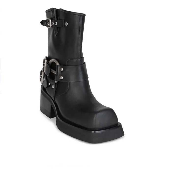 JEFFREY CAMPBELL STUBBORN BLACK BOOTS