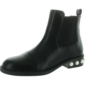 Jeovana Womens Stretch Faux Leather Chelsea Boots