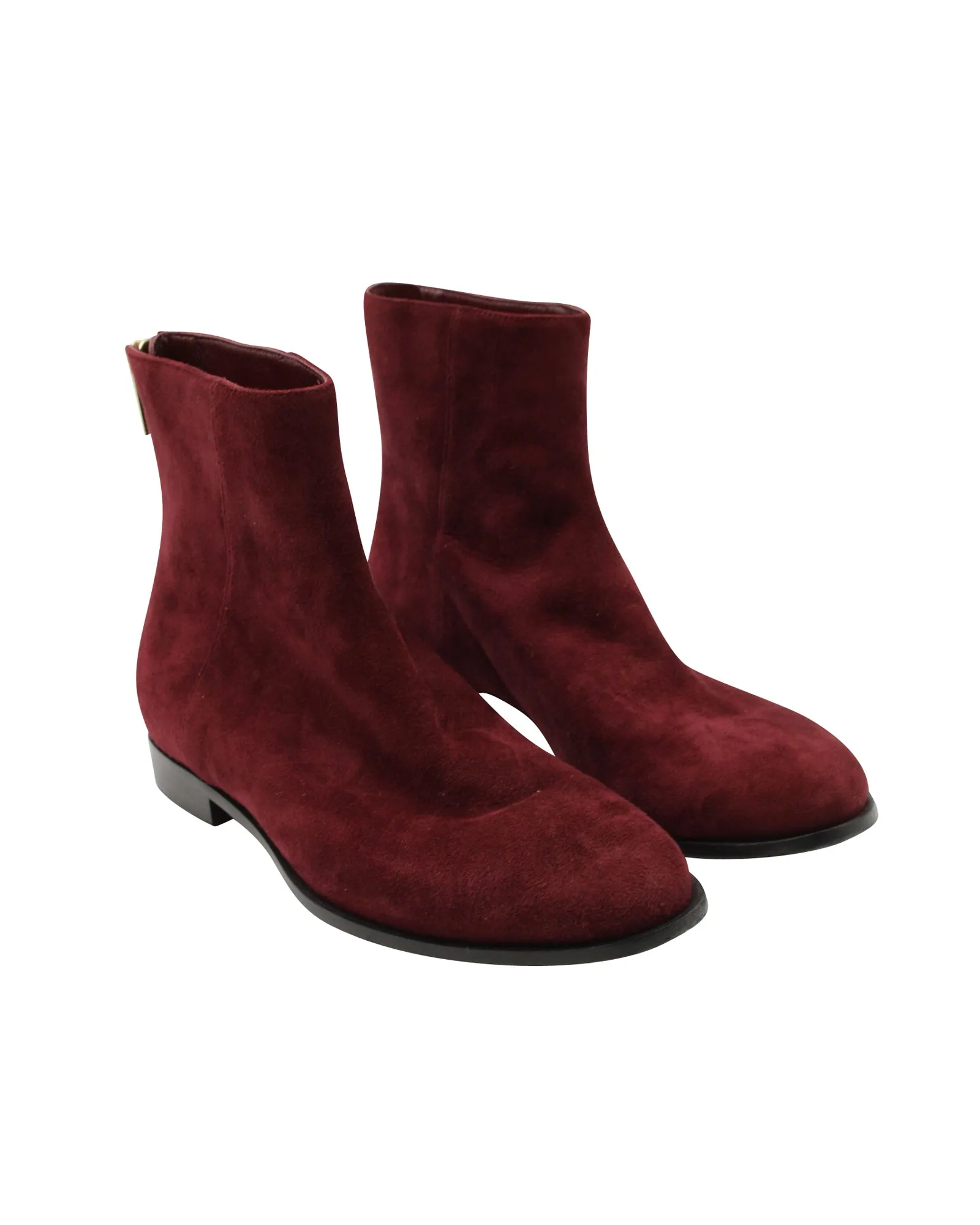 Jimmy Choo Ankle Boots in Maroon Suede