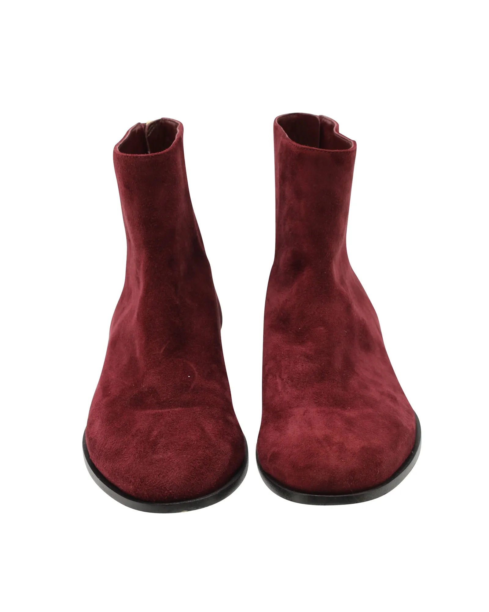 Jimmy Choo Ankle Boots in Maroon Suede