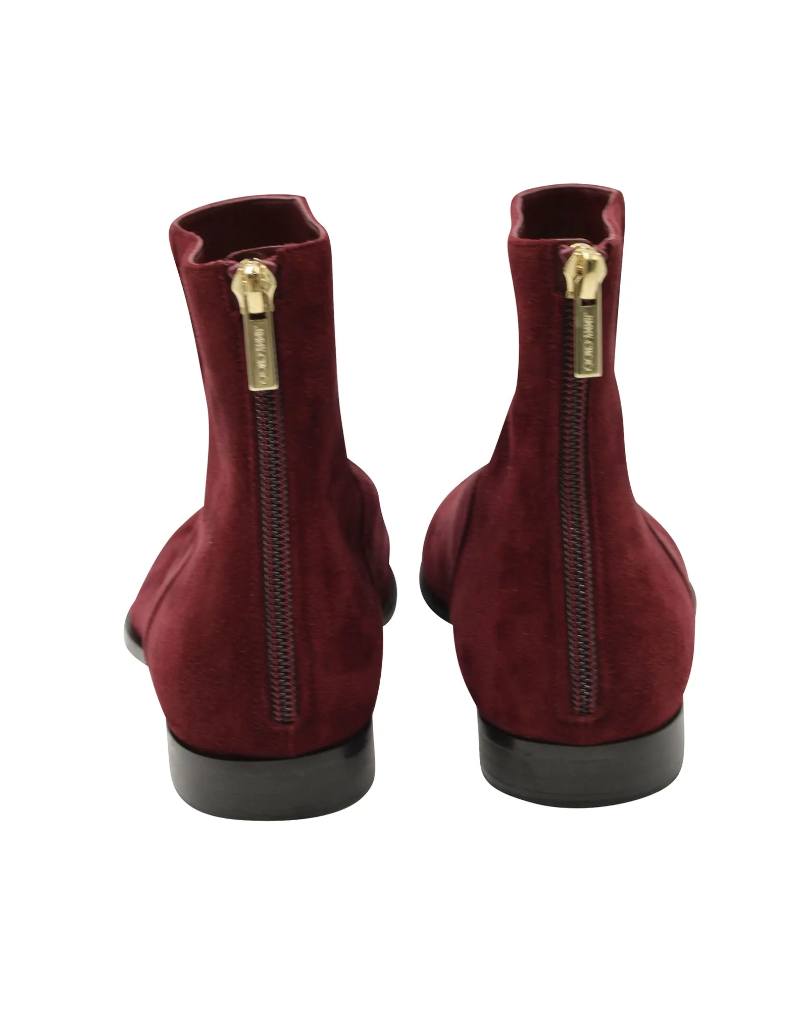Jimmy Choo Ankle Boots in Maroon Suede
