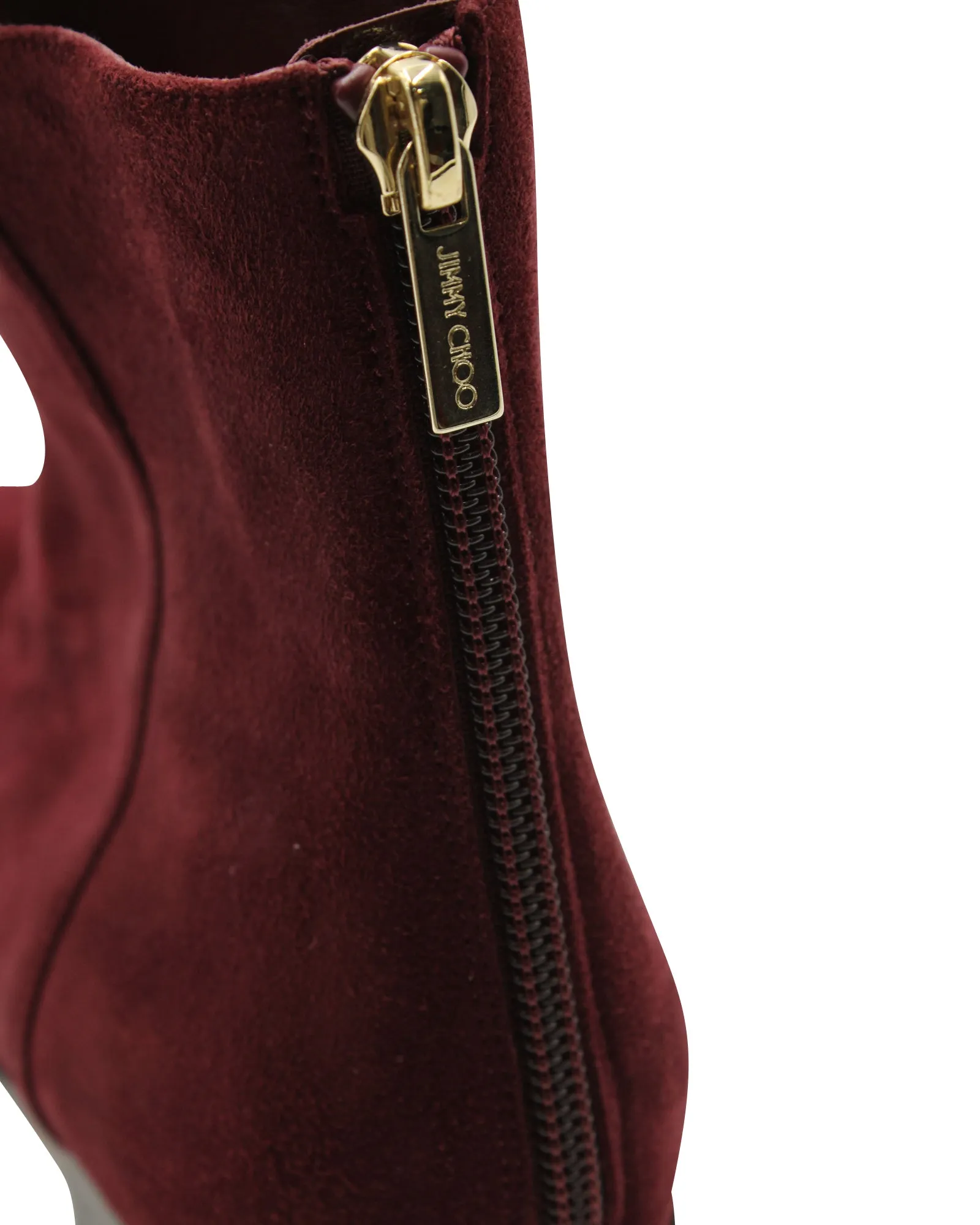 Jimmy Choo Ankle Boots in Maroon Suede