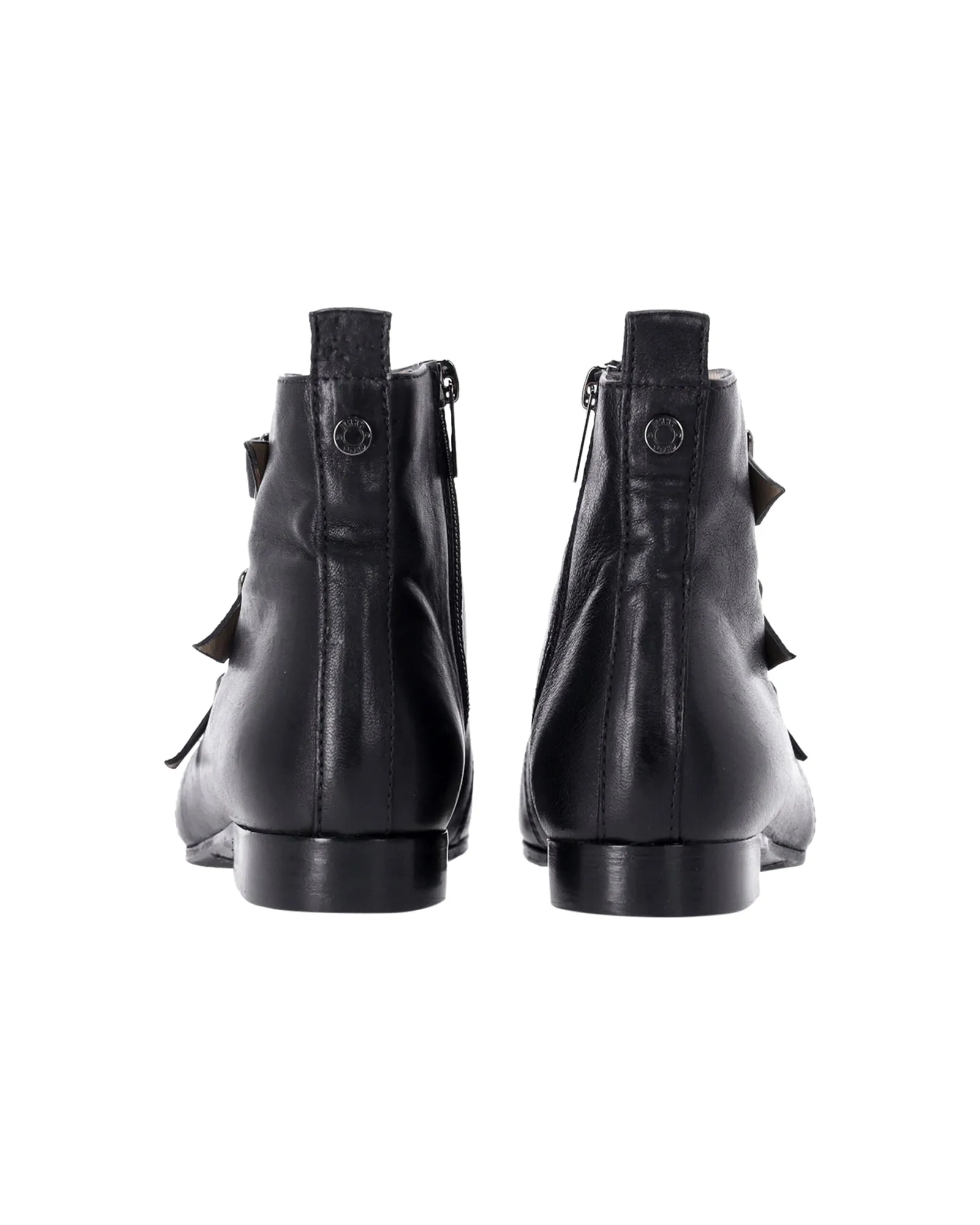 Jimmy Choo Marlin Snake Print Ankle Boots in Black Leather