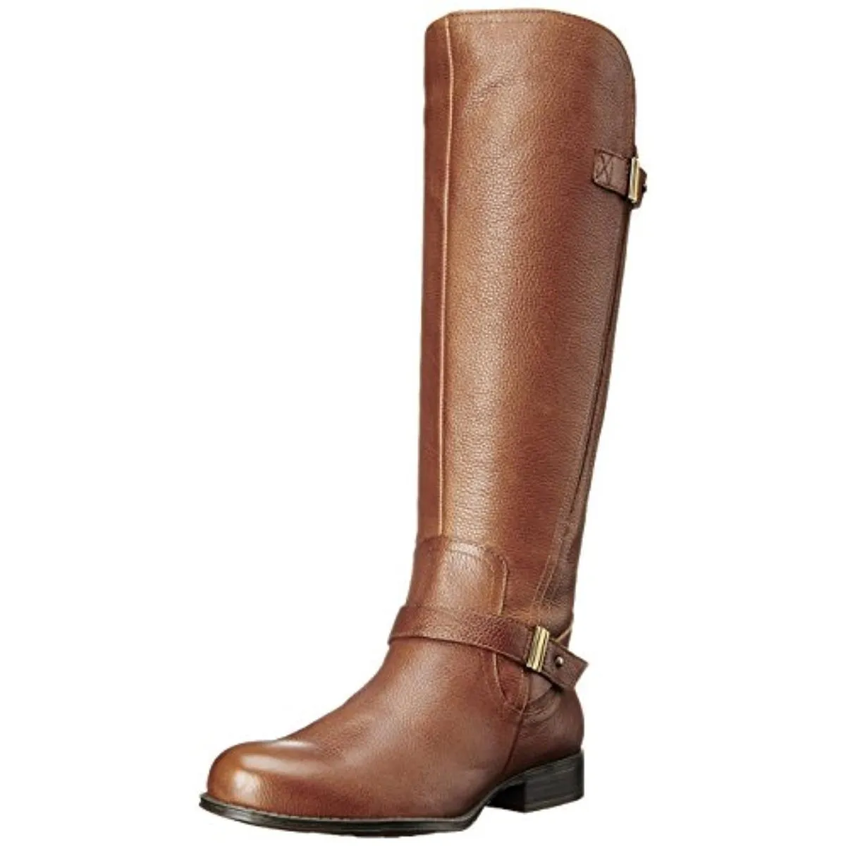 Joan Womens Leather Belted Riding Boots
