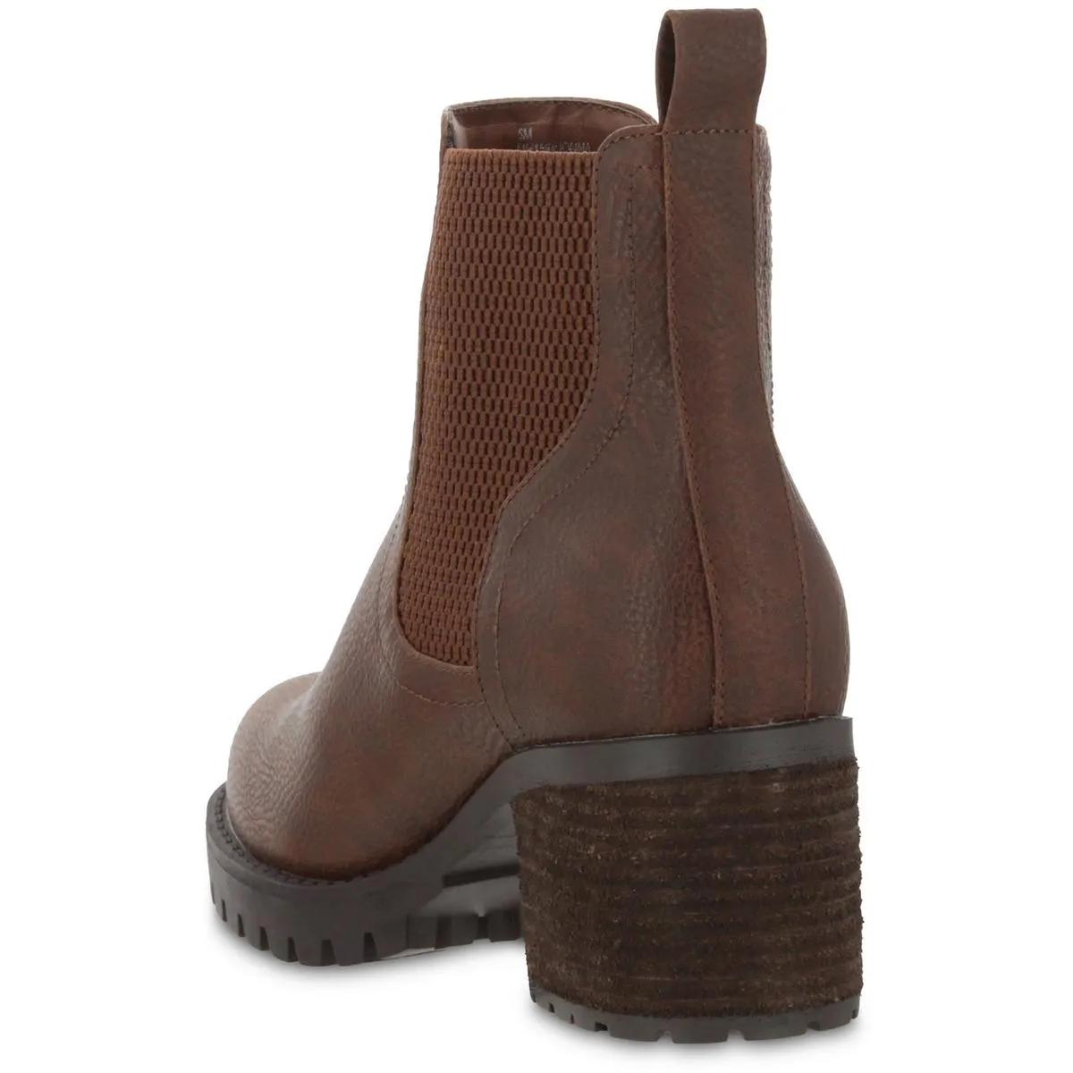 Jonna Womens Faux Leather Block Heel Chelsea Boots