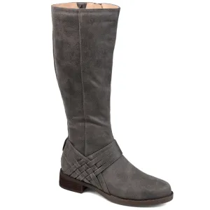 Journee Collection Womens Meg Stacked Heel Riding Boots