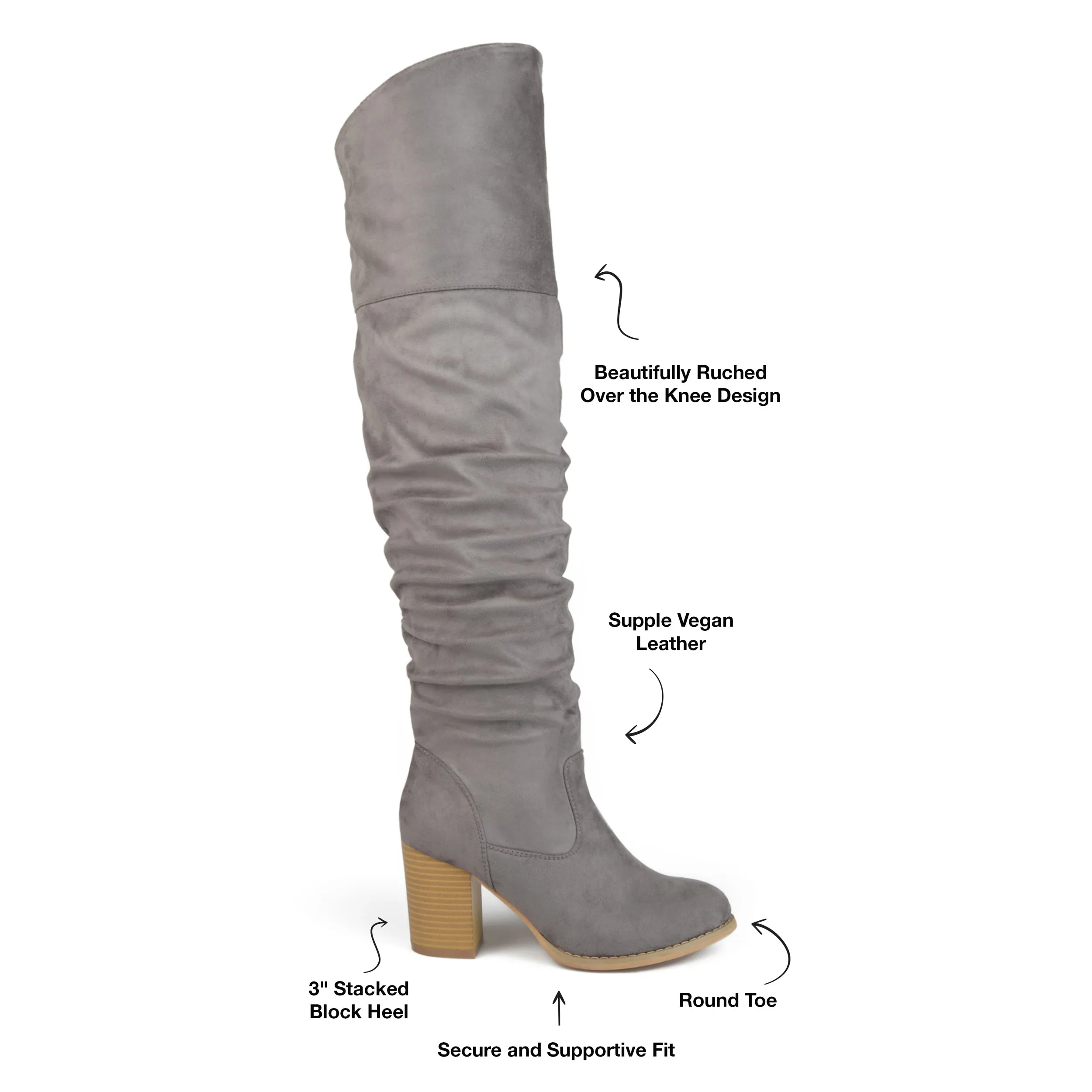 Journee Collection Women's Wide Width Extra Wide Calf Kaison Boot