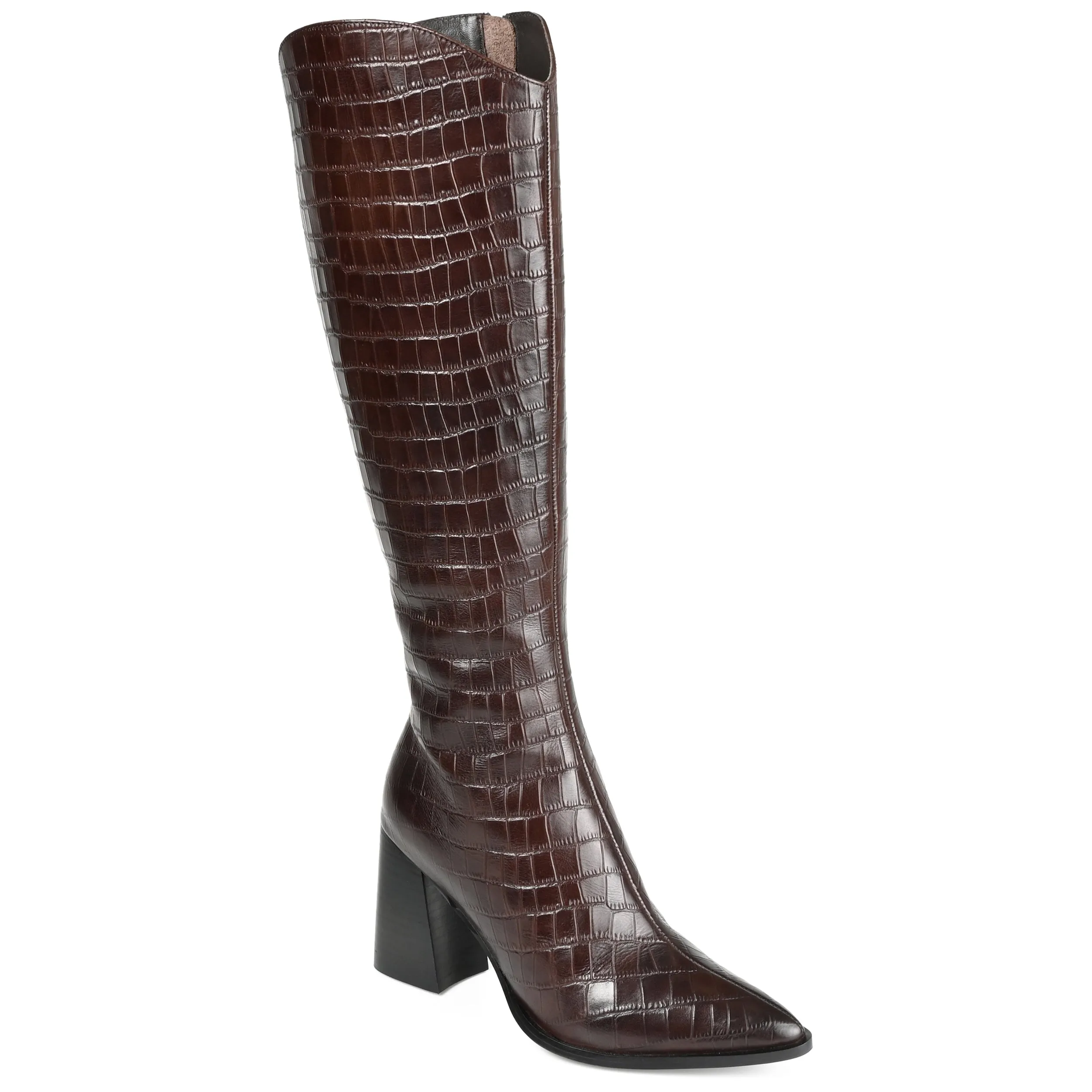 Journee Signature Extra Wide Calf Women's Genuine Leather Tru Comfort Foam Laila Boot