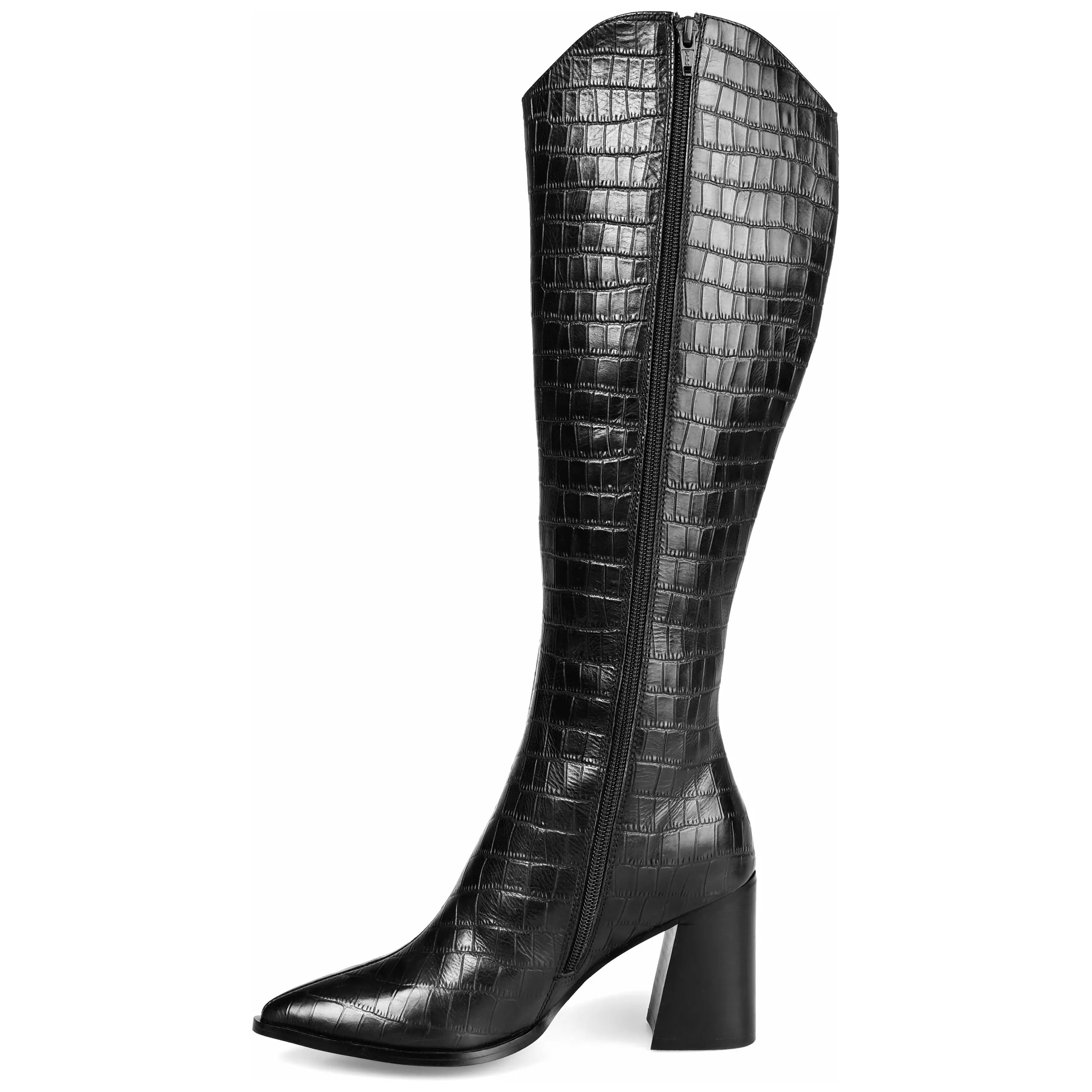 Journee Signature Extra Wide Calf Women's Genuine Leather Tru Comfort Foam Laila Boot