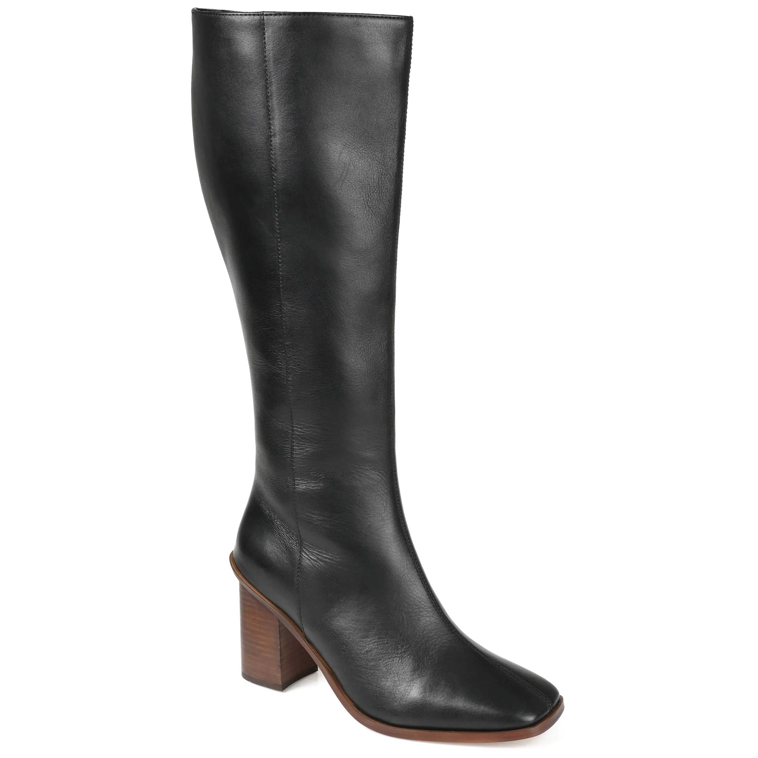 Journee Signature Extra Wide Calf Women's Genuine Leather Tru Comfort Foam Tamori Boot