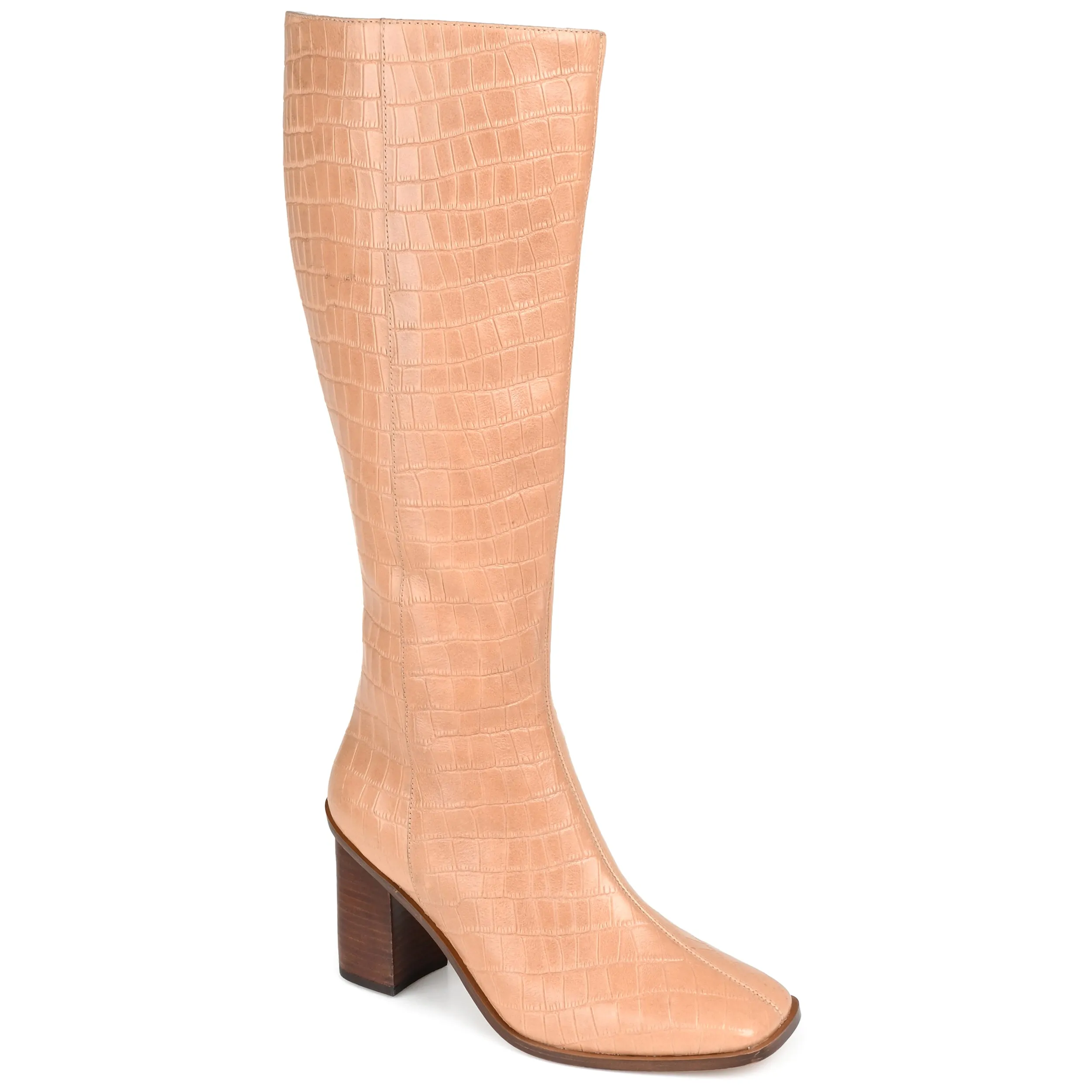Journee Signature Extra Wide Calf Women's Genuine Leather Tru Comfort Foam Tamori Boot