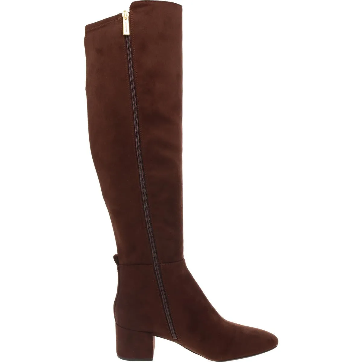 June Womens Zip Up Slip On Knee-High Boots