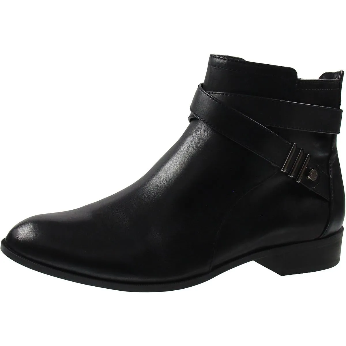 KAEL Womens Laceless Leather Ankle Boots