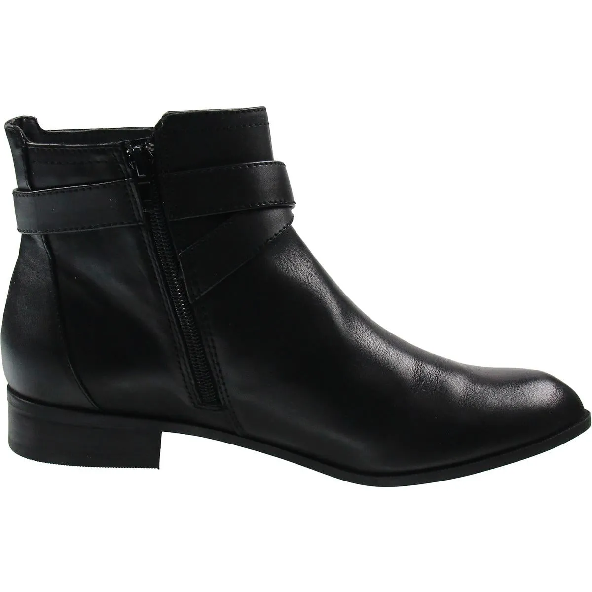 KAEL Womens Laceless Leather Ankle Boots