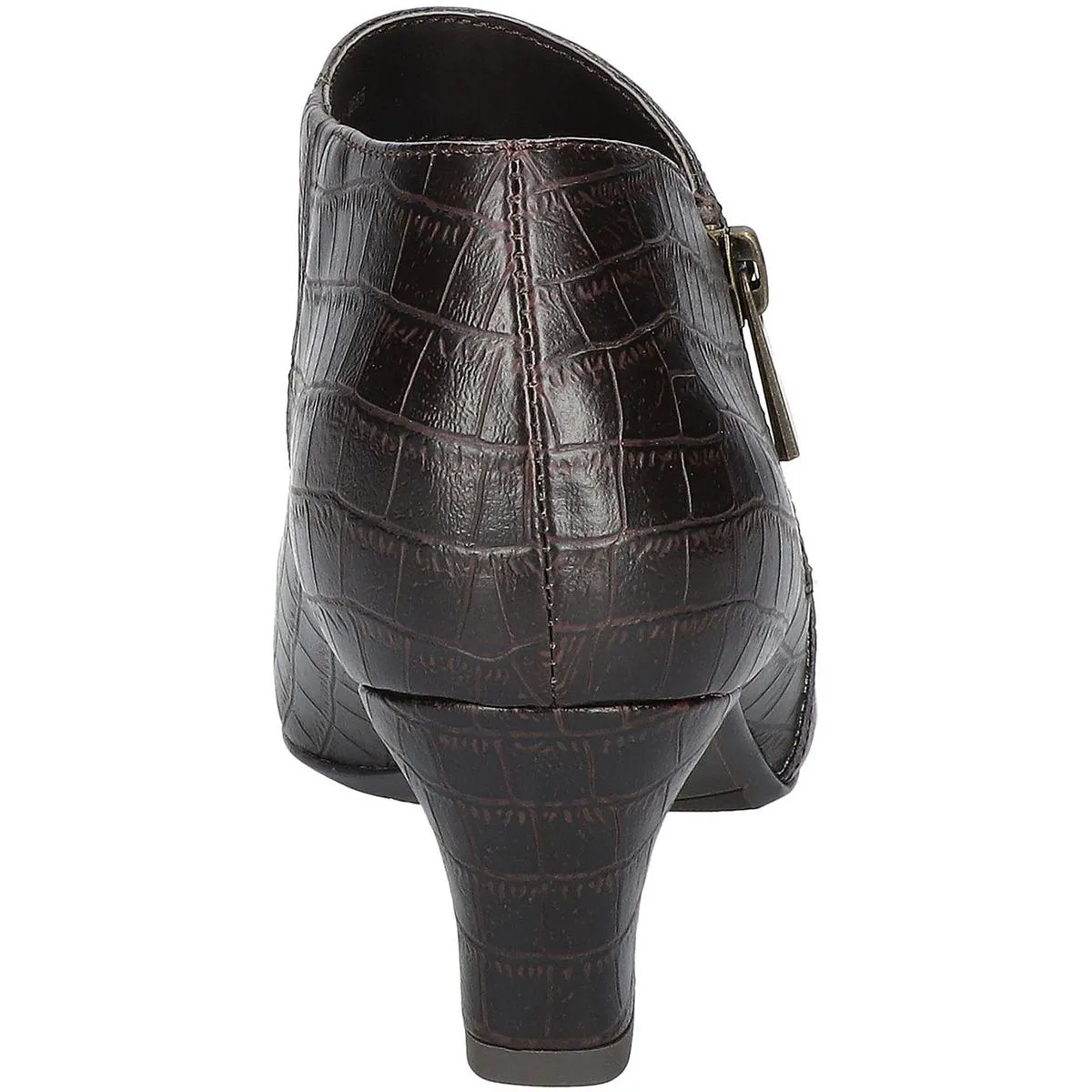 Kalinda Womens Faux Leather Block Heel Ankle Boots