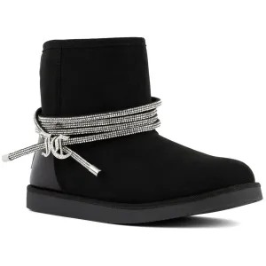 KANDAR Womens Rhinestone Man Made Ankle Boots
