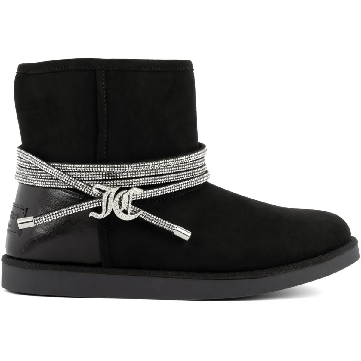 KANDAR Womens Rhinestone Man Made Ankle Boots