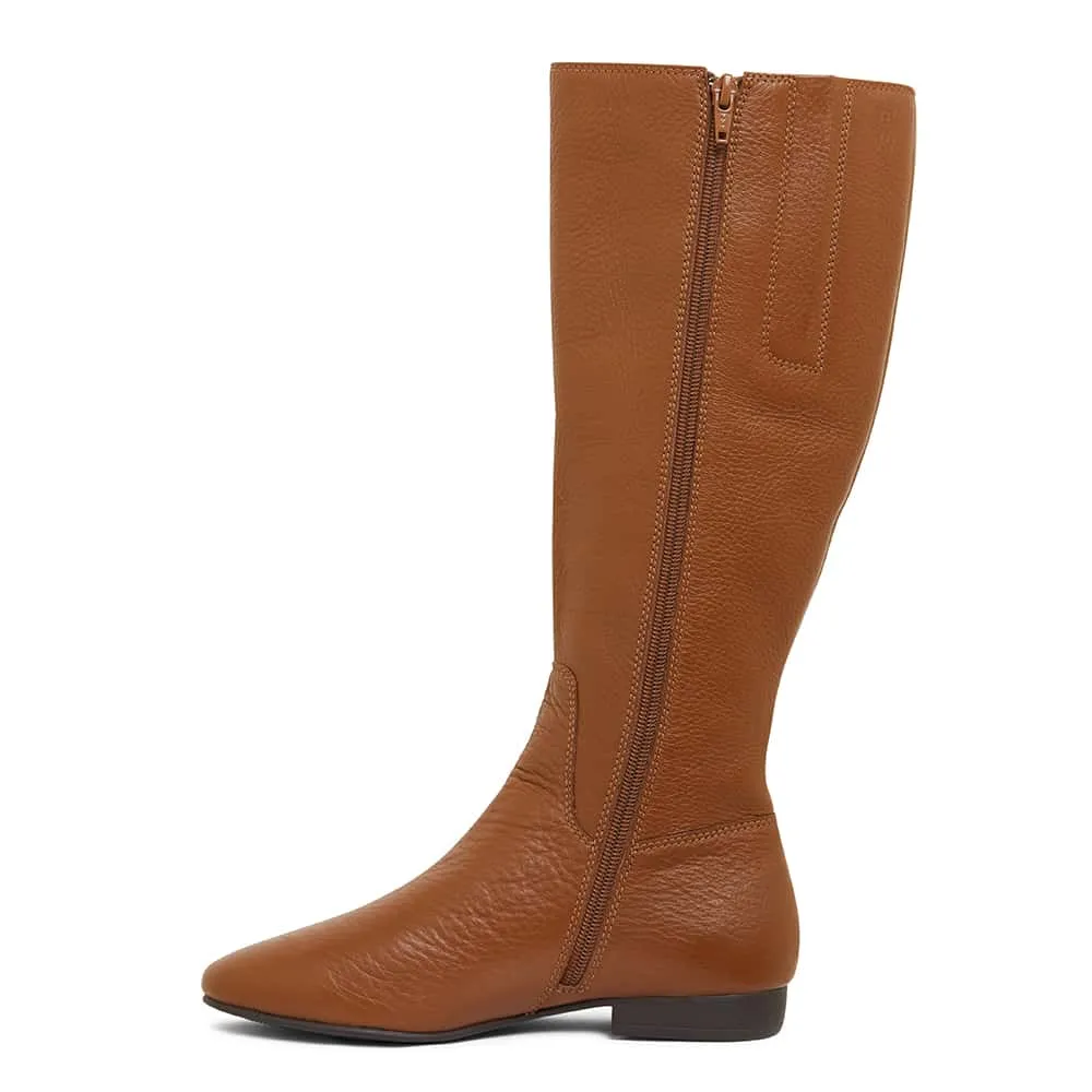 Keaton Boot in Mid Brown Leather
