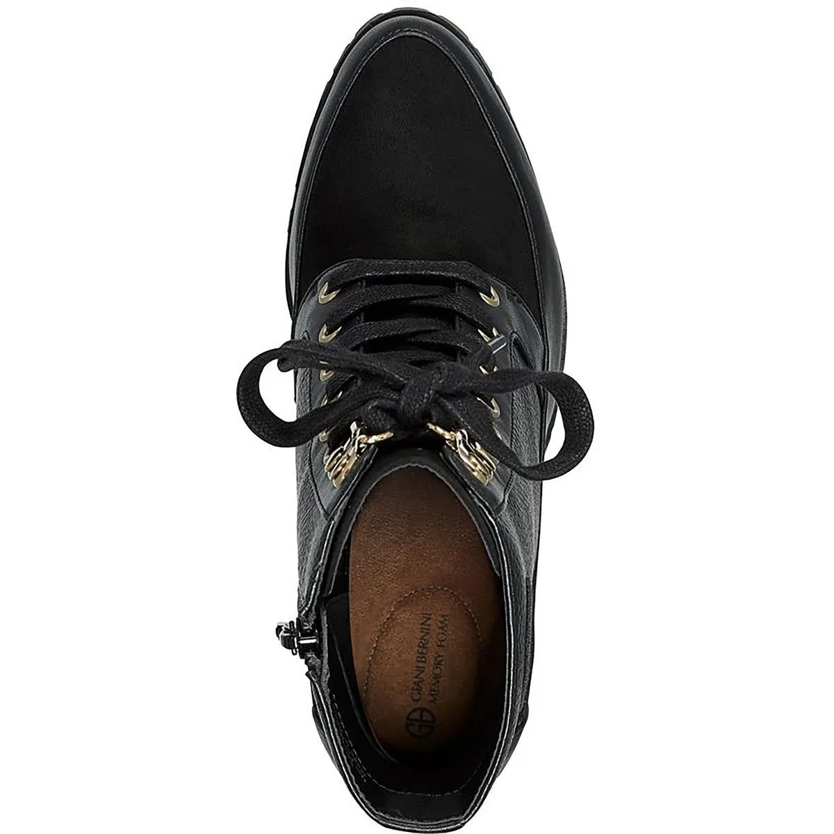 Keegann Womens Faux Leather Pointed Toe Combat & Lace-Up Boots