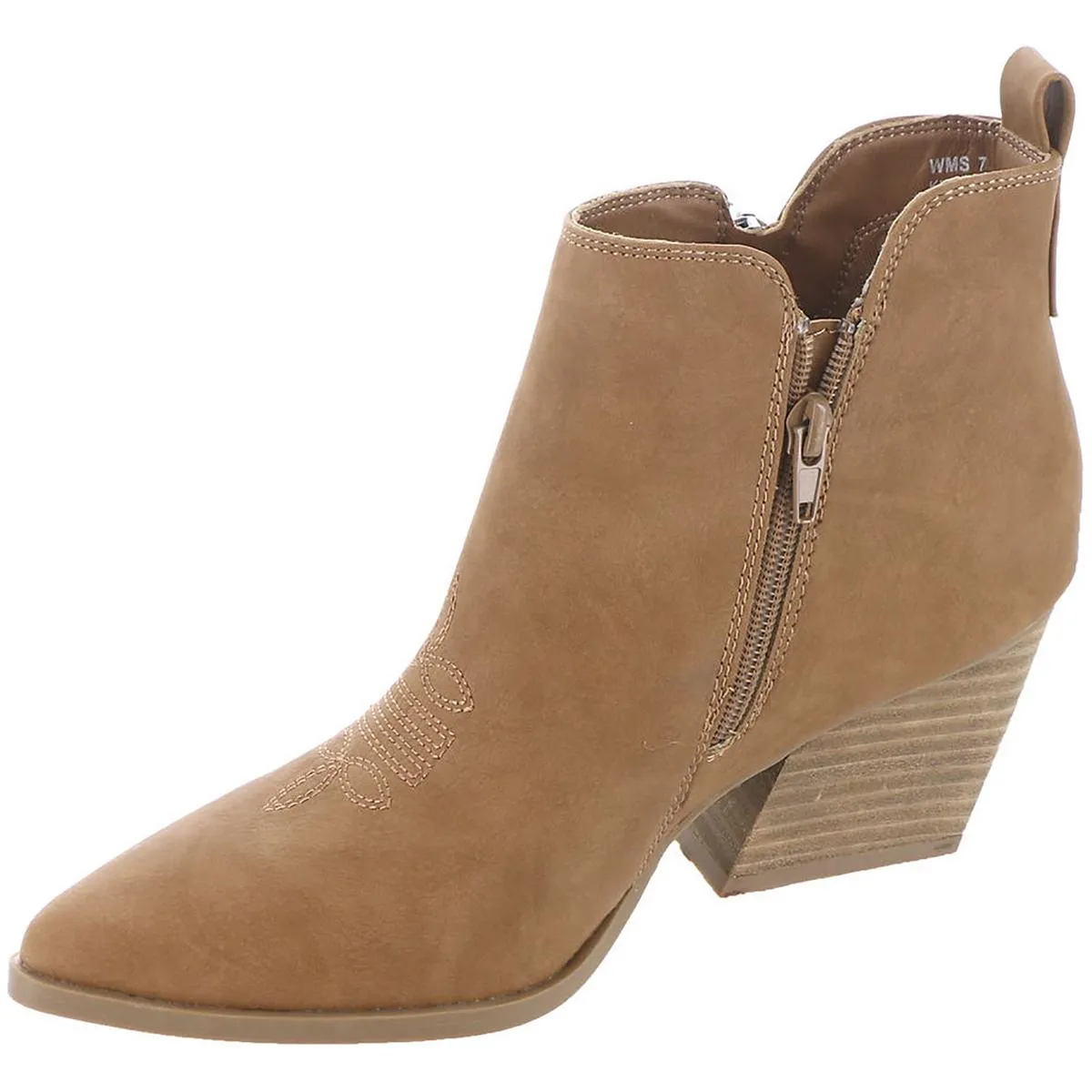 Kiki  Womens Pointed Toe Faux Leather Booties