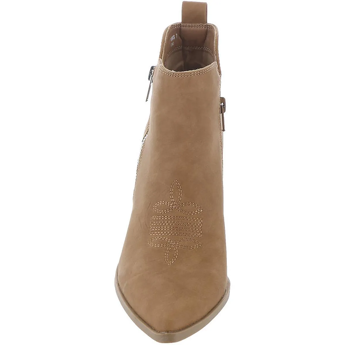 Kiki  Womens Pointed Toe Faux Leather Booties