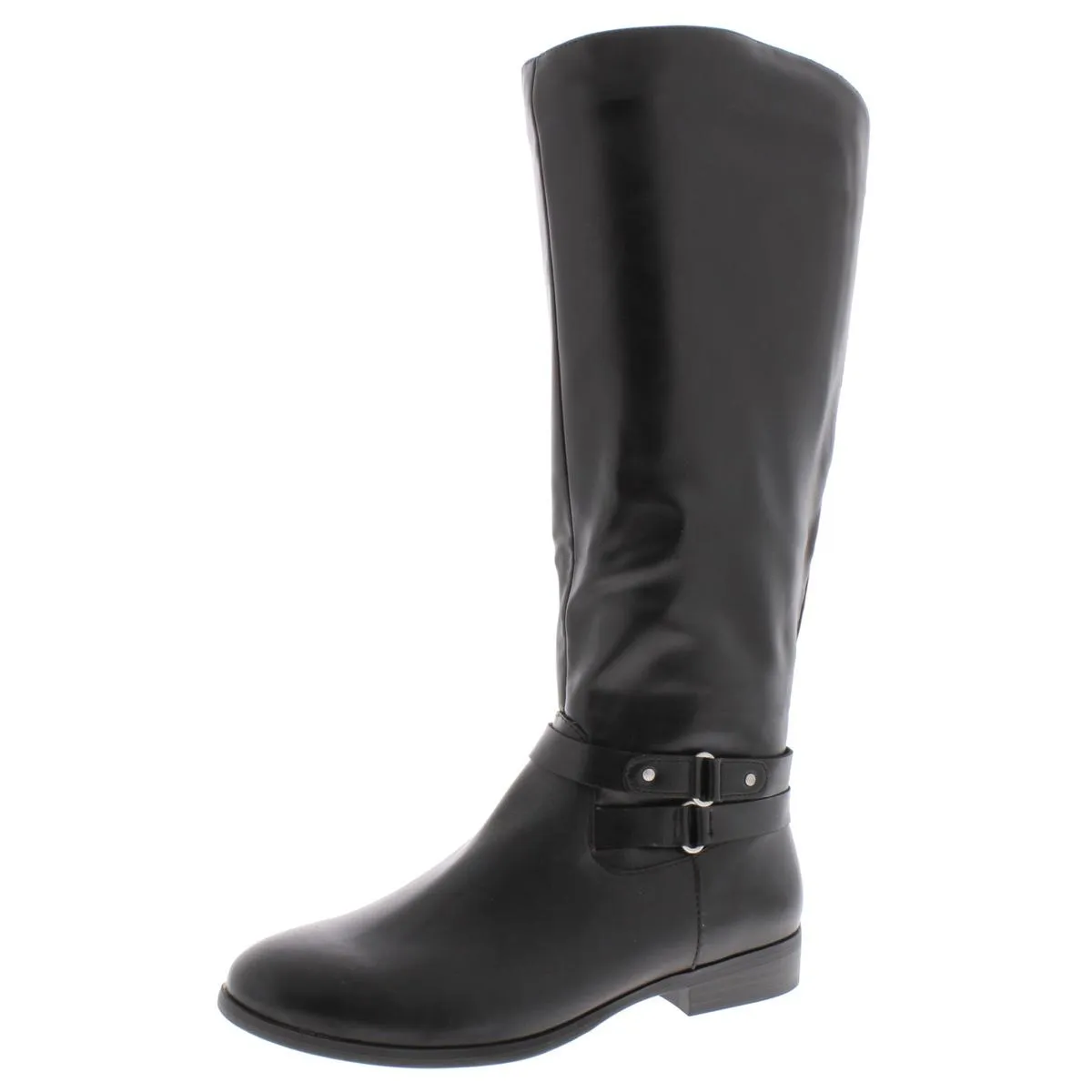 Kindell Womens Faux Leather Round Toe Riding Boots