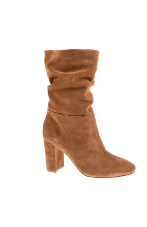 Kipper Split Suede Boot In Honey Brown