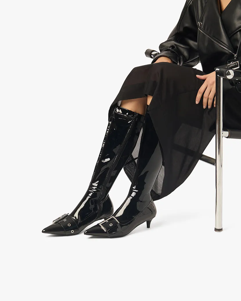 Knee High Buckle Boot