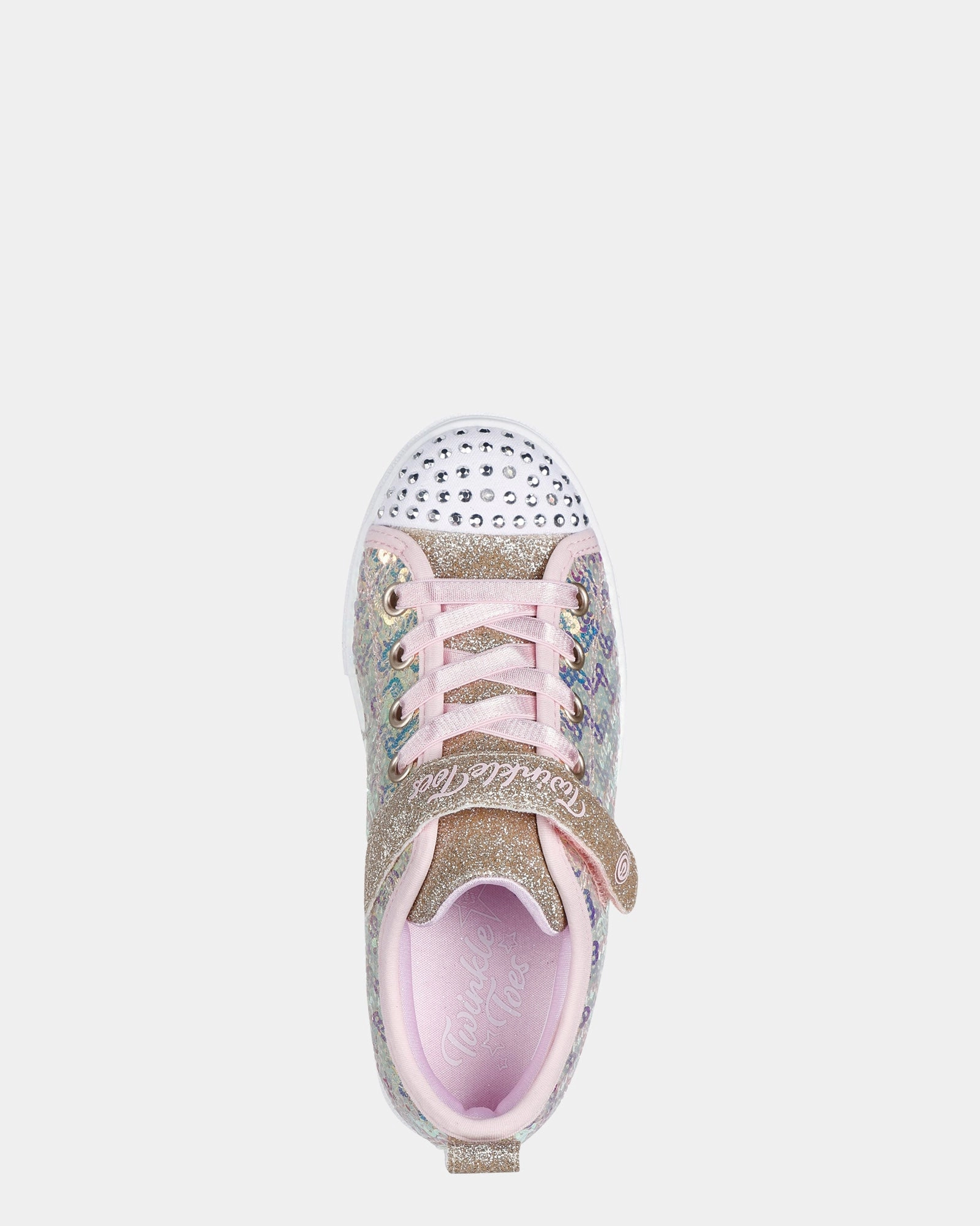 Great For Gifting, Gym Tote Bag With Shoe Compartment, Reinforced Base Twinkle Sparks Sequin Pty Yth Gold/Pink