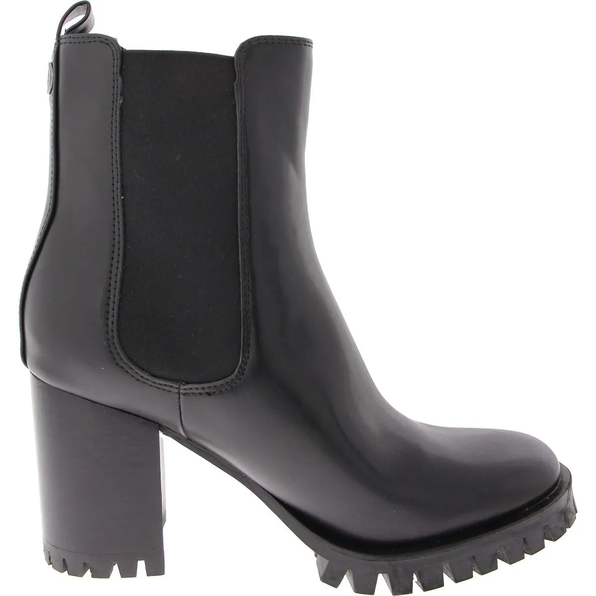 Kort 3 Womens Faux Leather Zip Up Ankle Boots