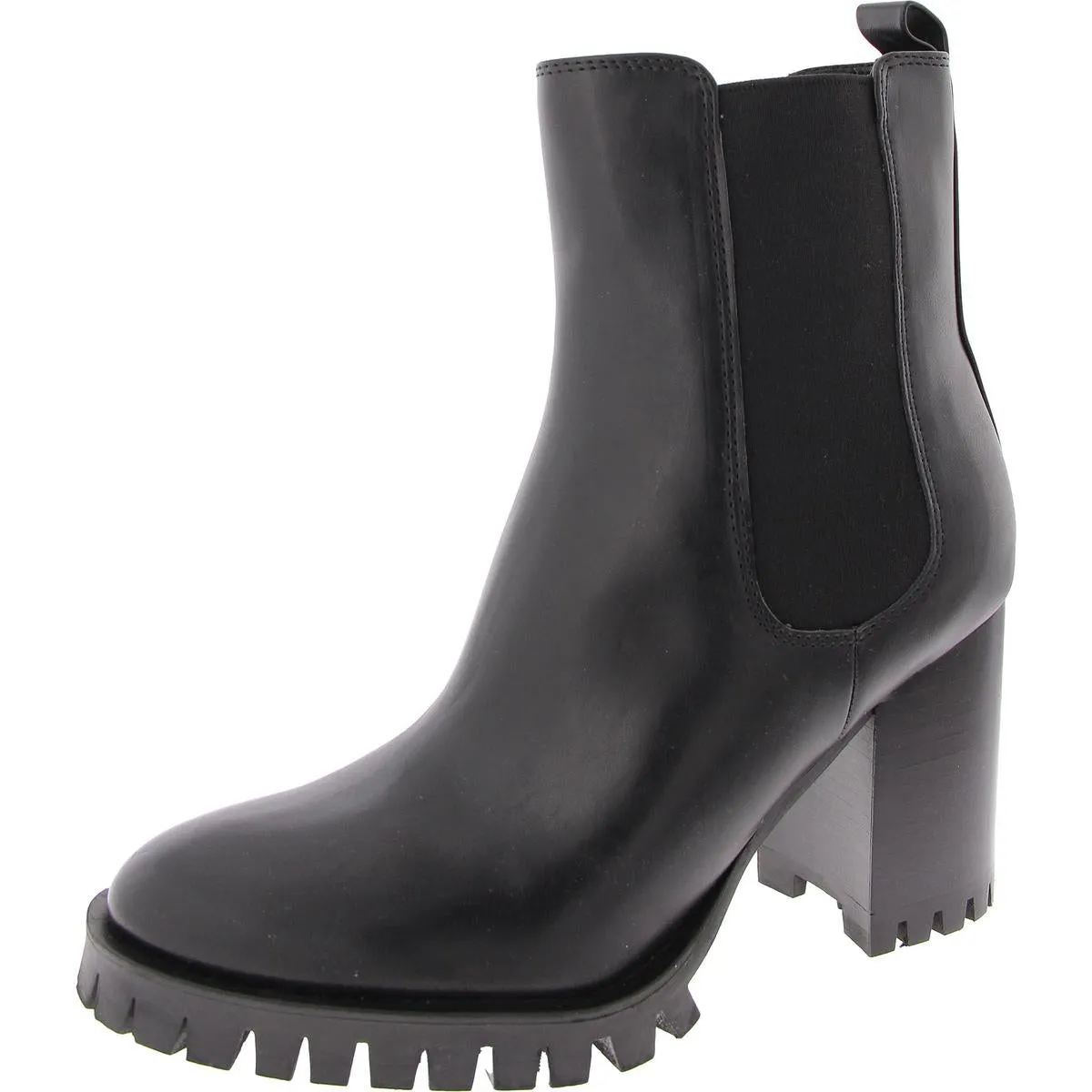 Kort 3 Womens Faux Leather Zip Up Ankle Boots