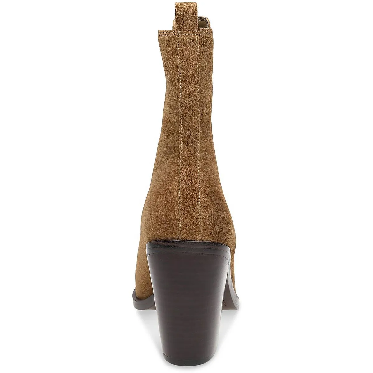KRISTIE Womens Leather Block Heel Mid-Calf Boots
