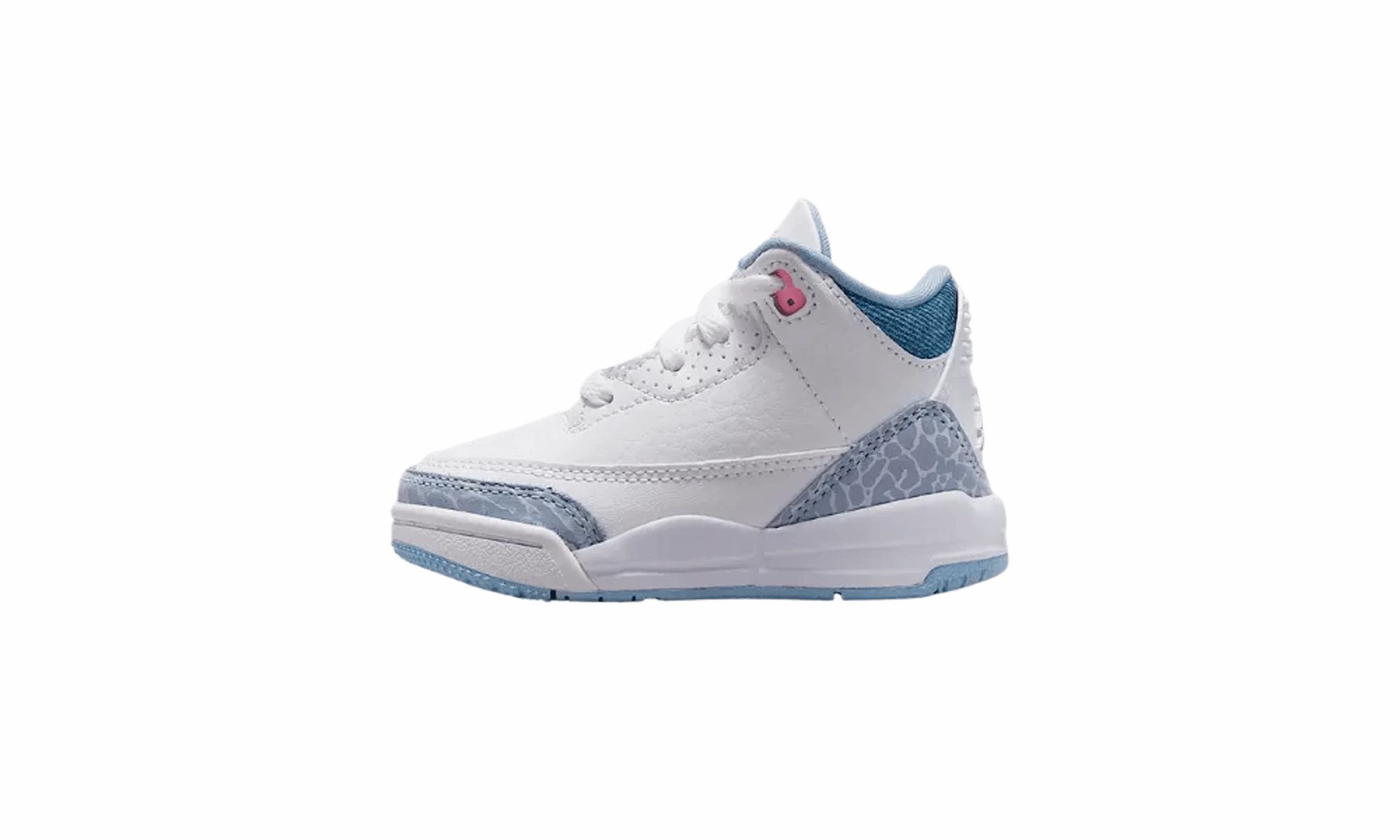 Lace Air Jordan 3 TD "White Cobalt Bliss" Flexible material discount Faux Leather