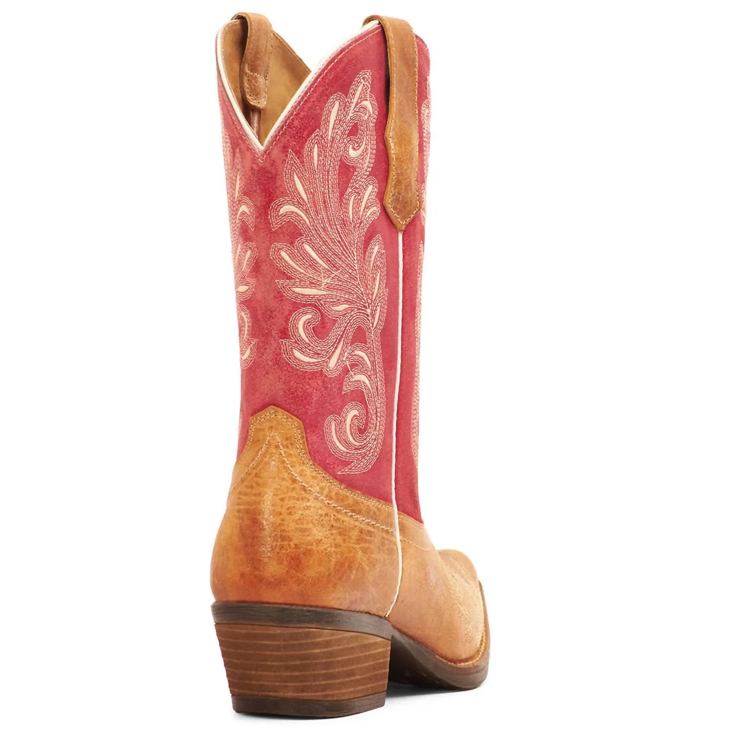 Ladies Western Leather Boots In Pink