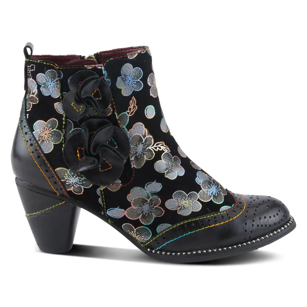 L'artiste By Spring Step Glynn Black Multi Leather Boot (Women's)