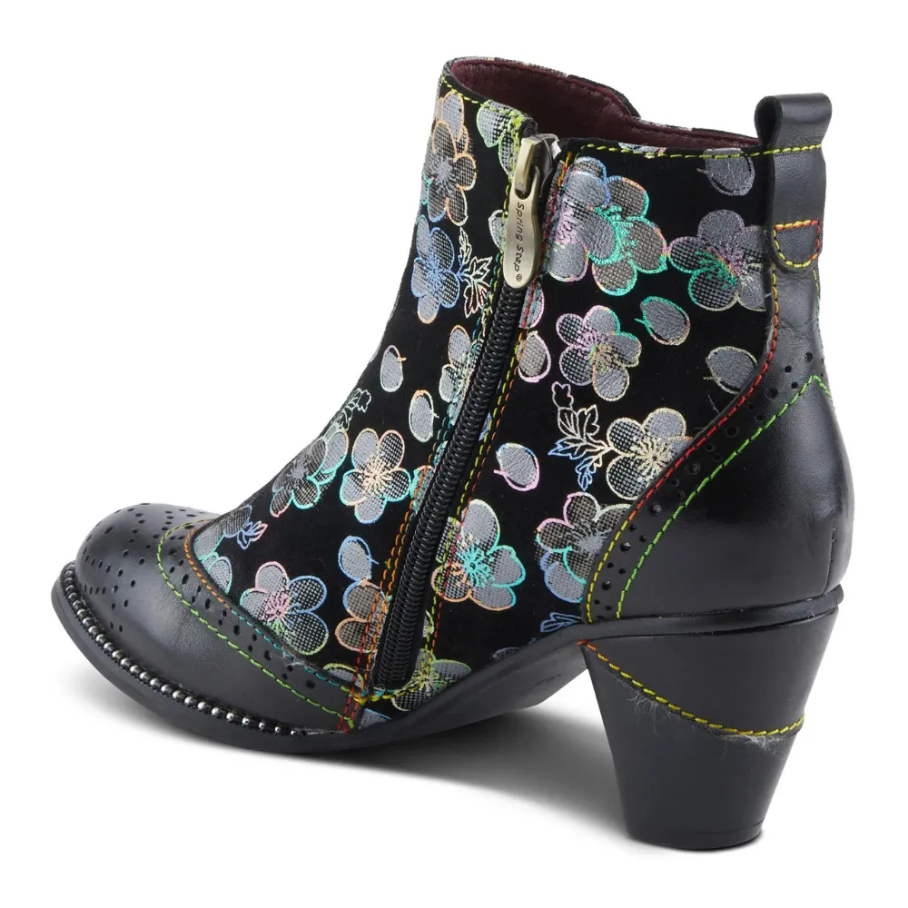 L'artiste By Spring Step Glynn Black Multi Leather Boot (Women's)