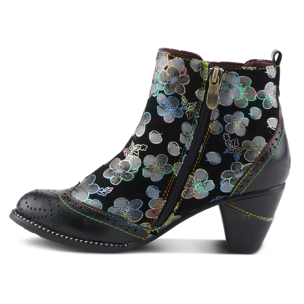 L'artiste By Spring Step Glynn Black Multi Leather Boot (Women's)